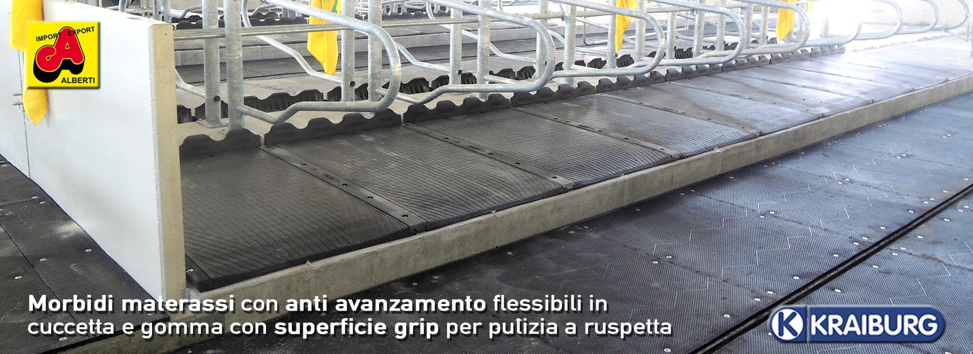 Rivestimenti in gomma per pulizia a ruspetta e materassi WIngflex in cuccetta